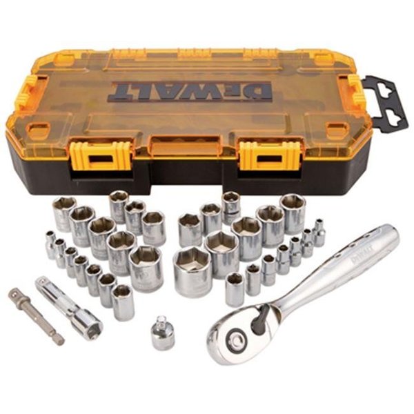 Dewalt Stanley Consumer Tools DWMT73804 34 Piece Drive Socket Set; 0.25 & 0.38 in. 202751